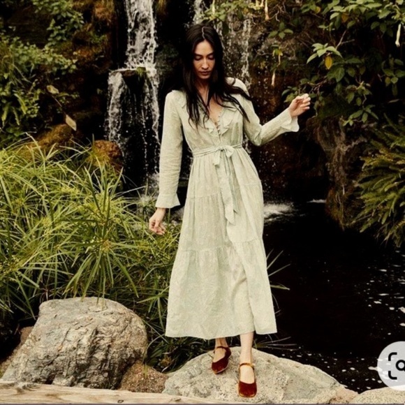 Doen Dresses & Skirts - NWT Doen Assam Dress in Dusty Blue Sweet Daisy - Size Large